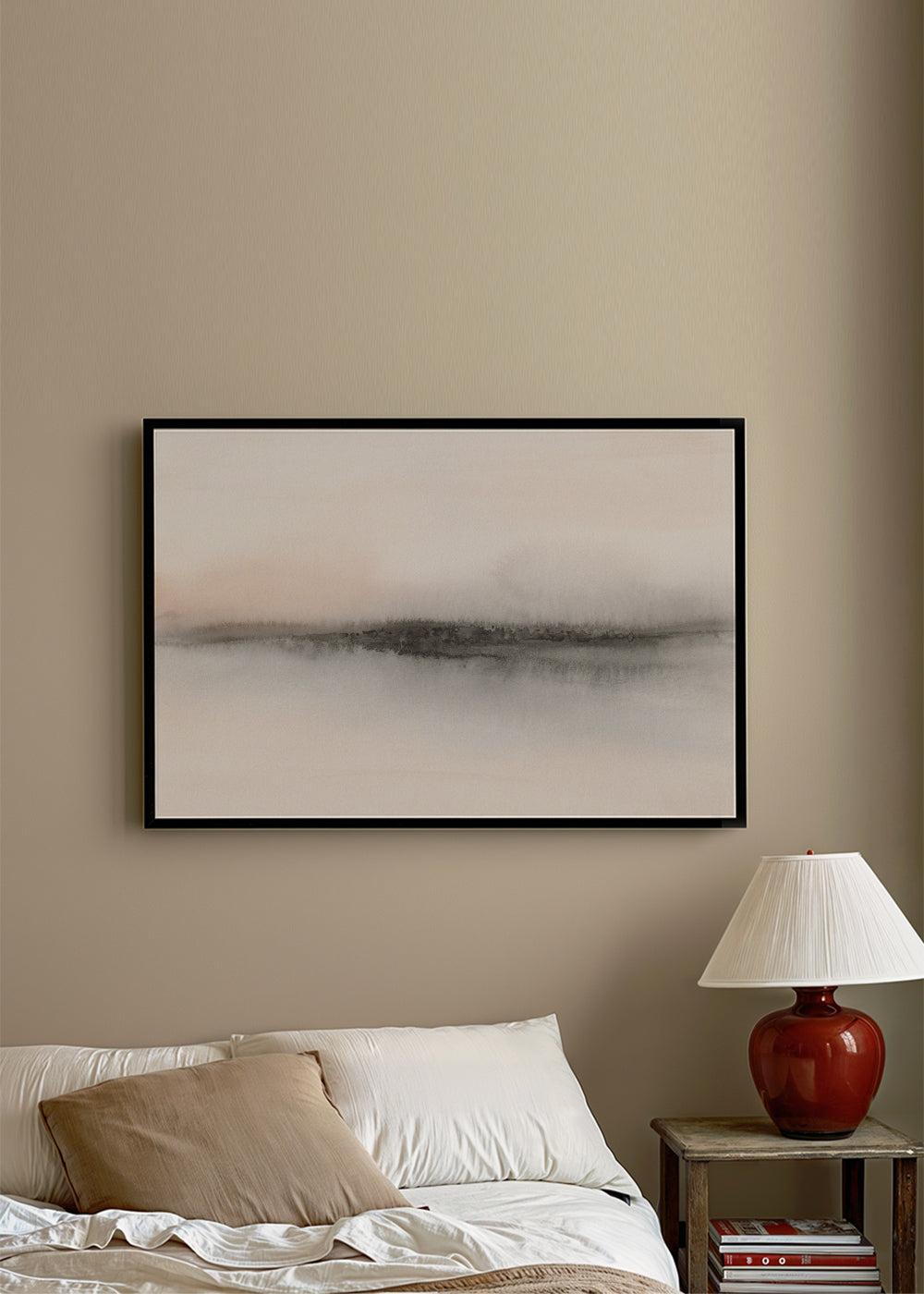 Abstract minimalist landscape in soft tones