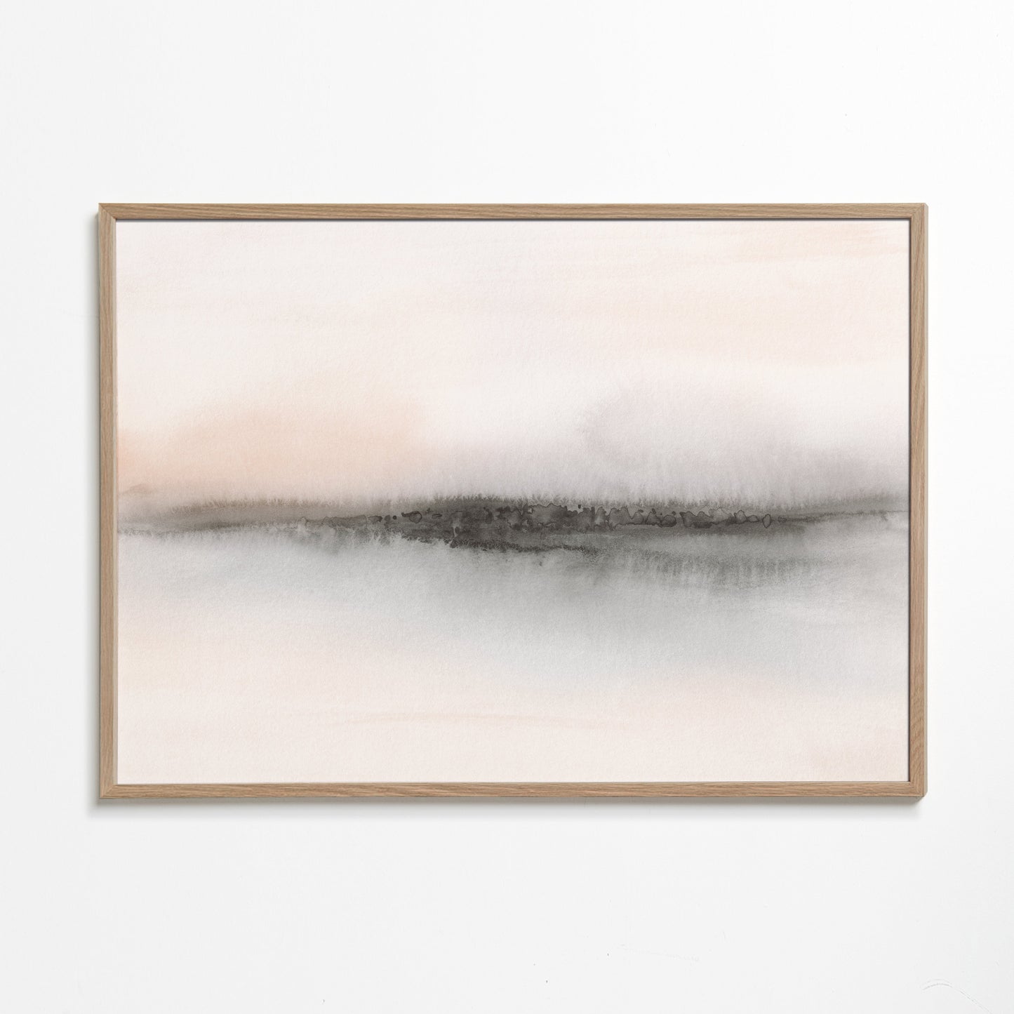 Abstract minimalist landscape in soft tones