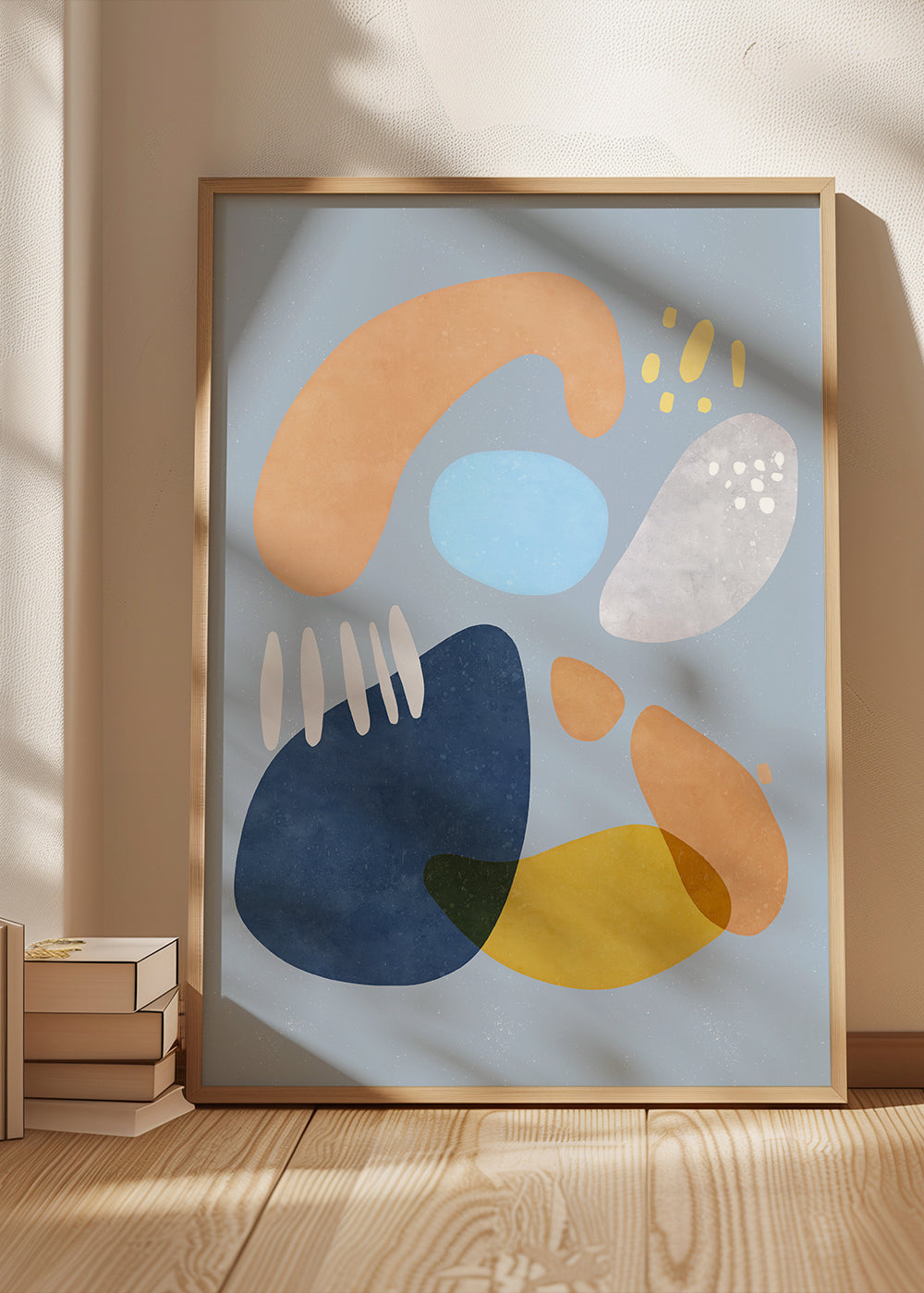 Bold Organic Shapes Blue Gold 2