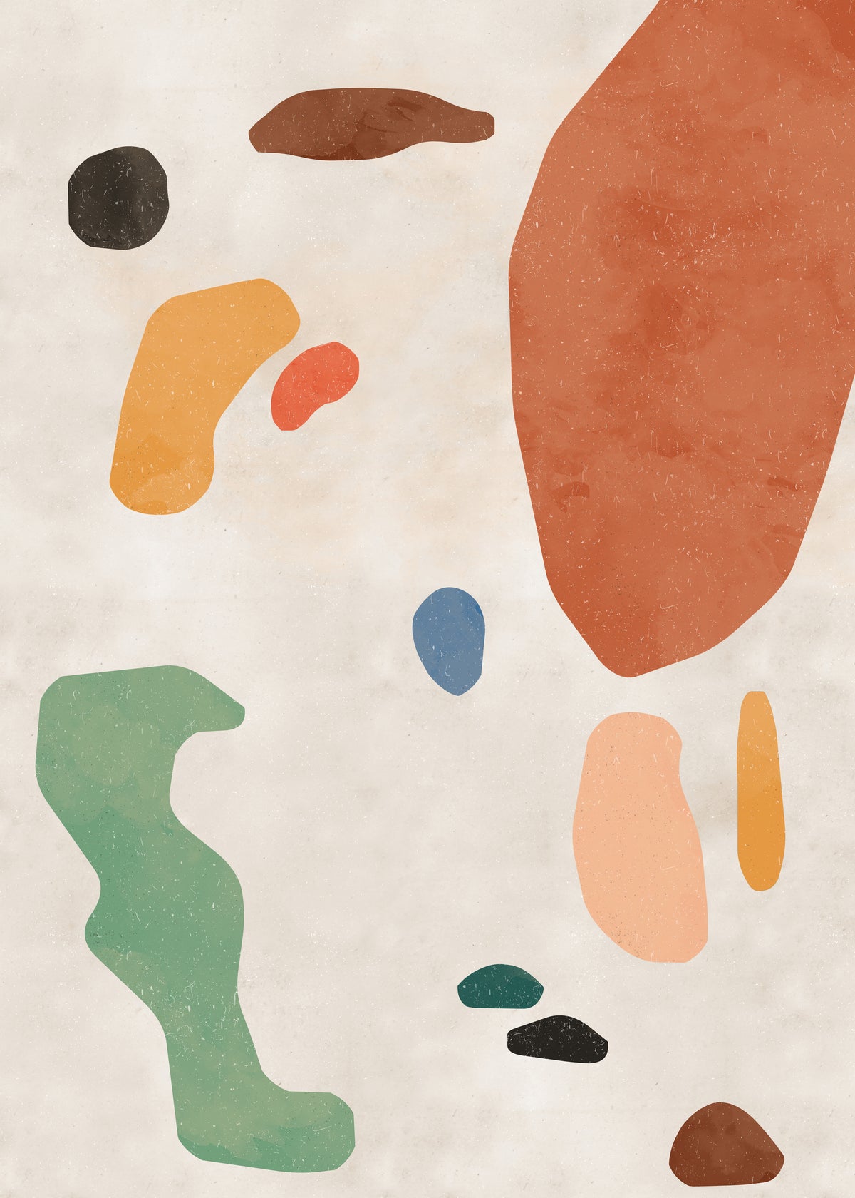 Organic Shapes Terracota 2 - Unframed art print