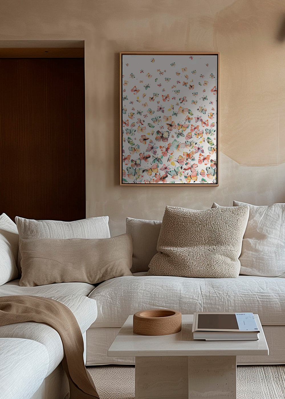 Watercolor Butterflies Gradation Rustic