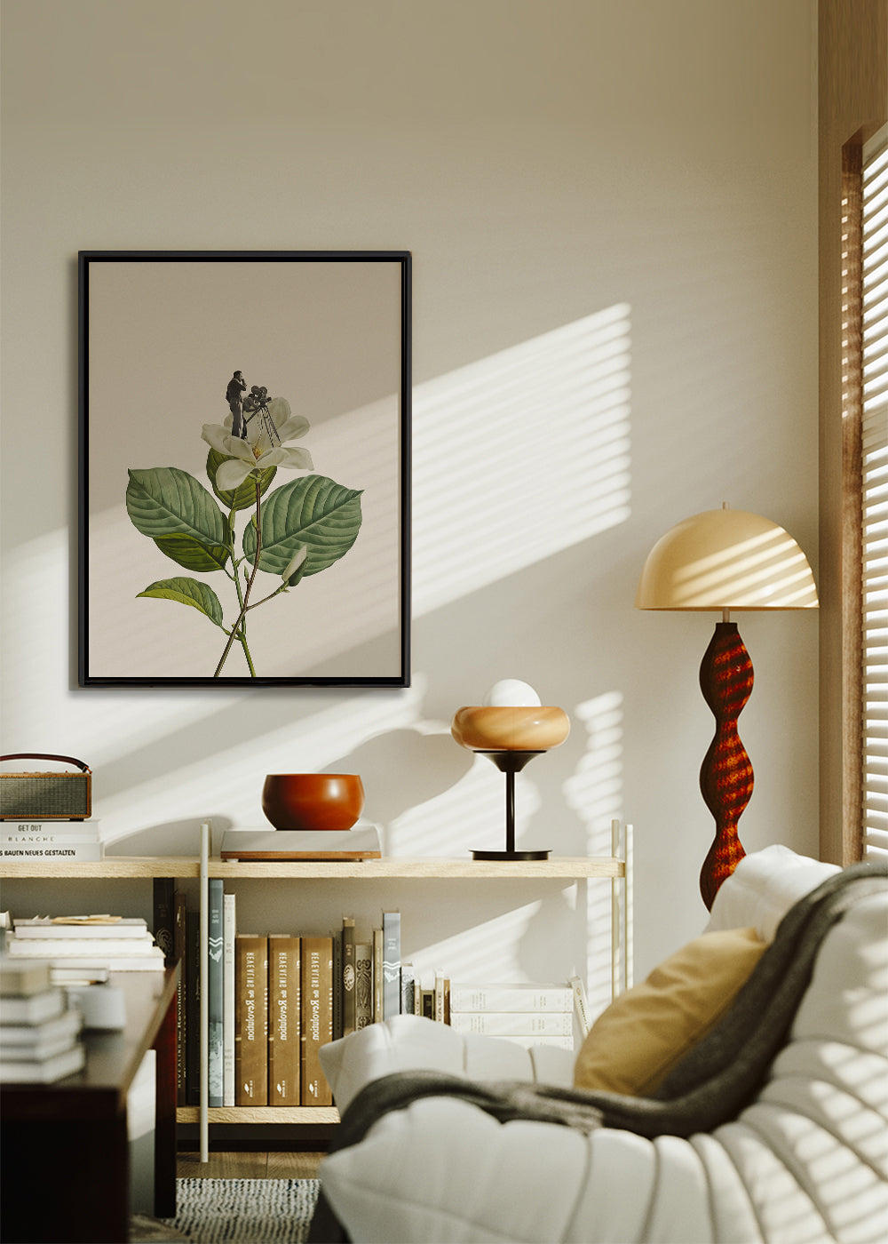 Botanical vintage cameraman