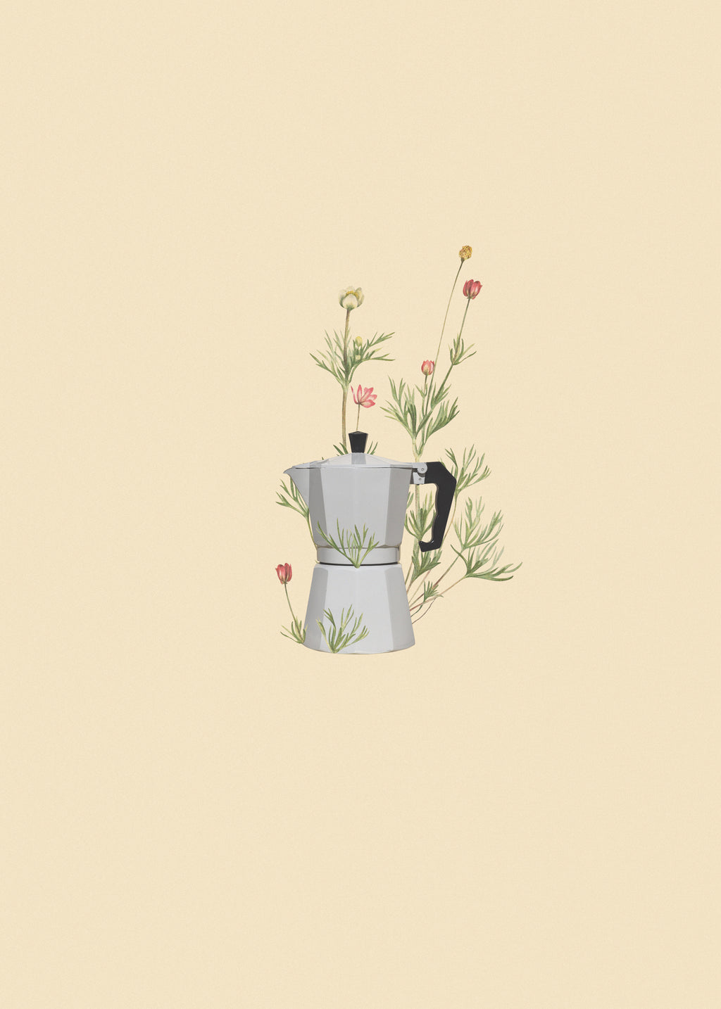 Floral moka express - Unframed art print