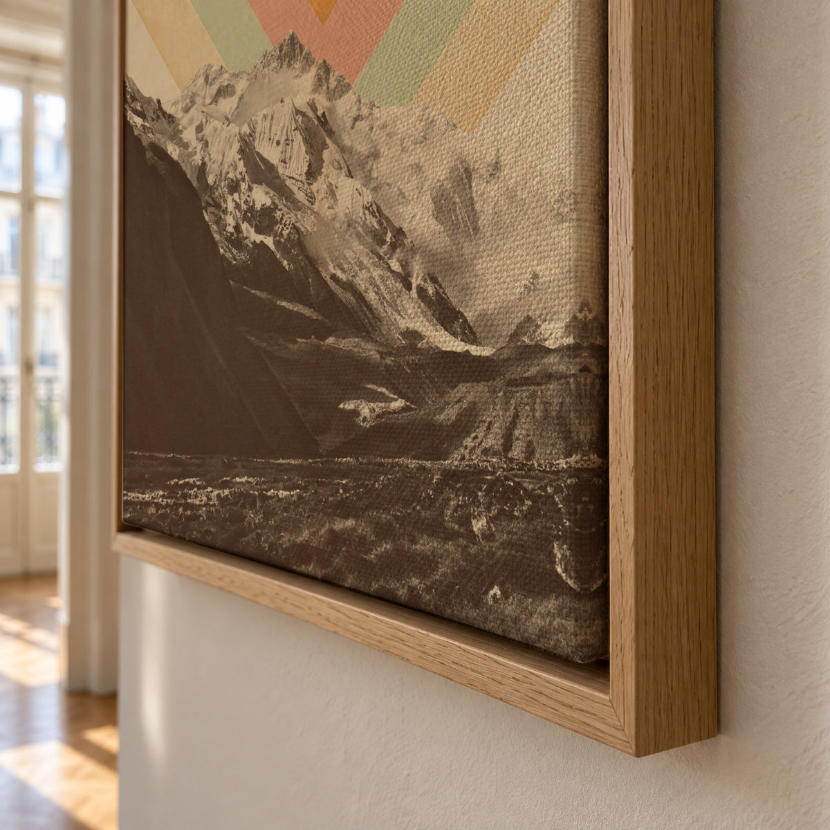 Mountainscape 2 - Framed canvas detail