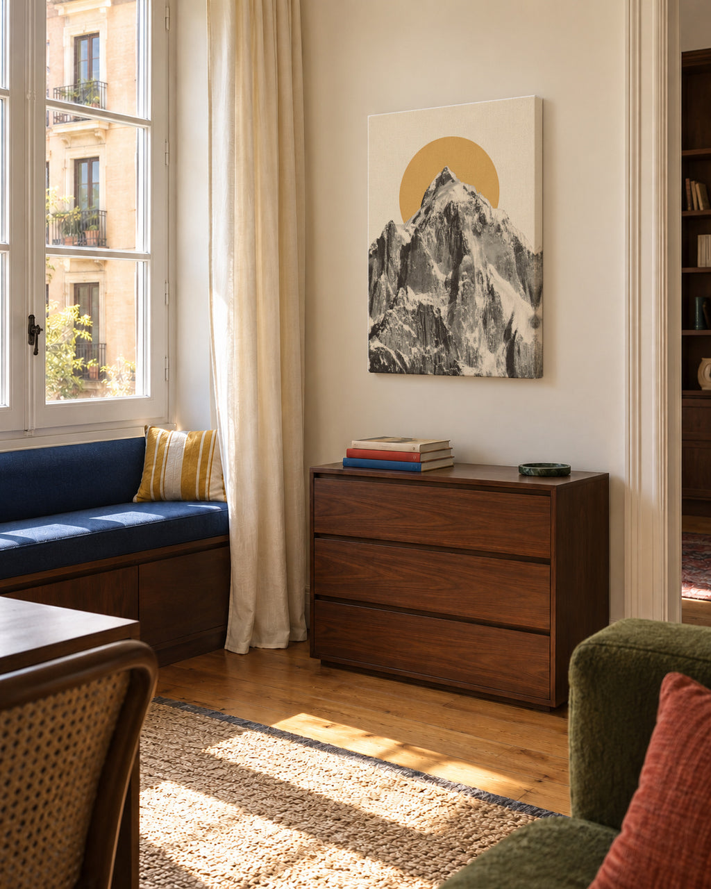 Mountainscape 5 - Unframed canvas in an interior