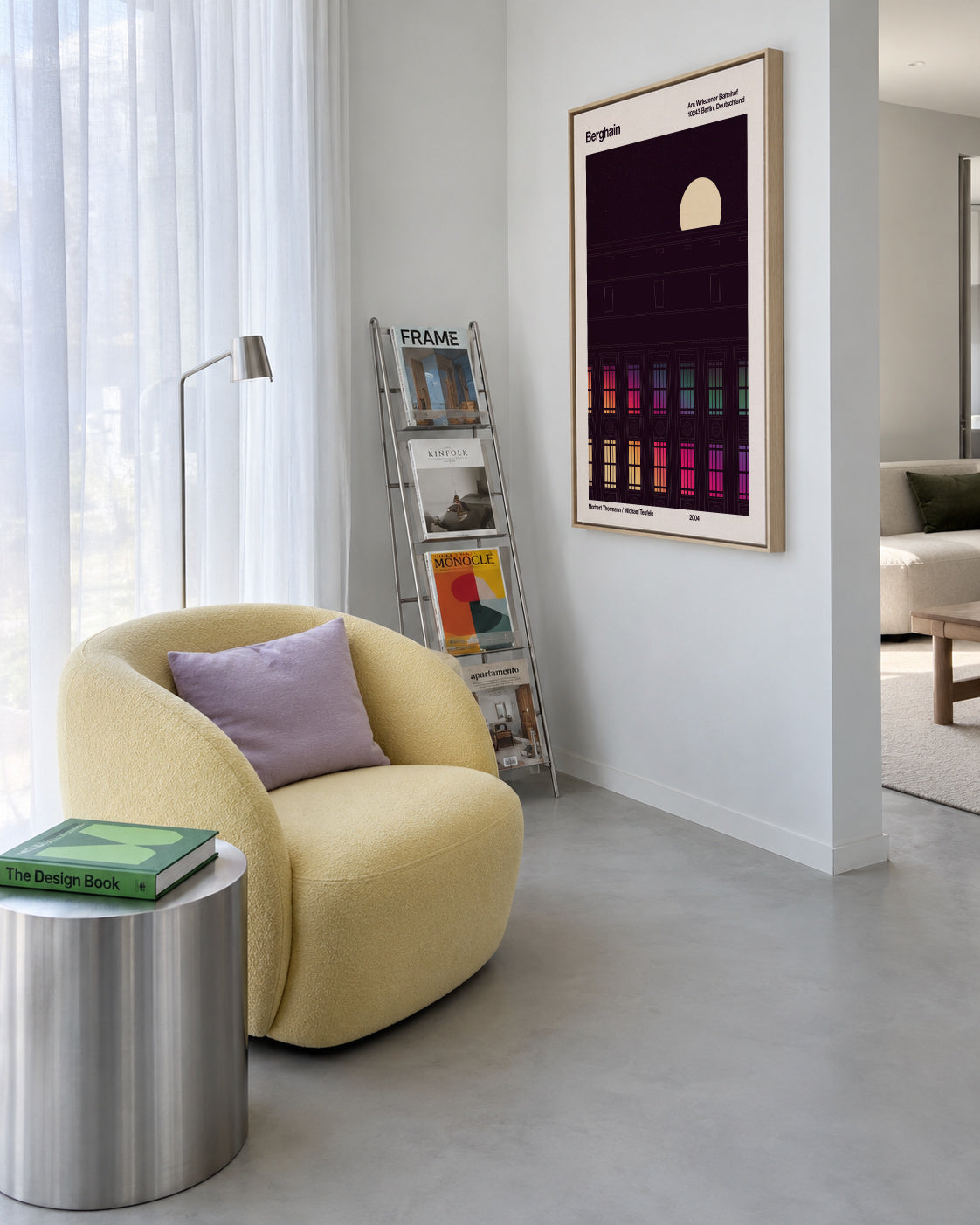 Berghain Night - Framed canvas in an interior