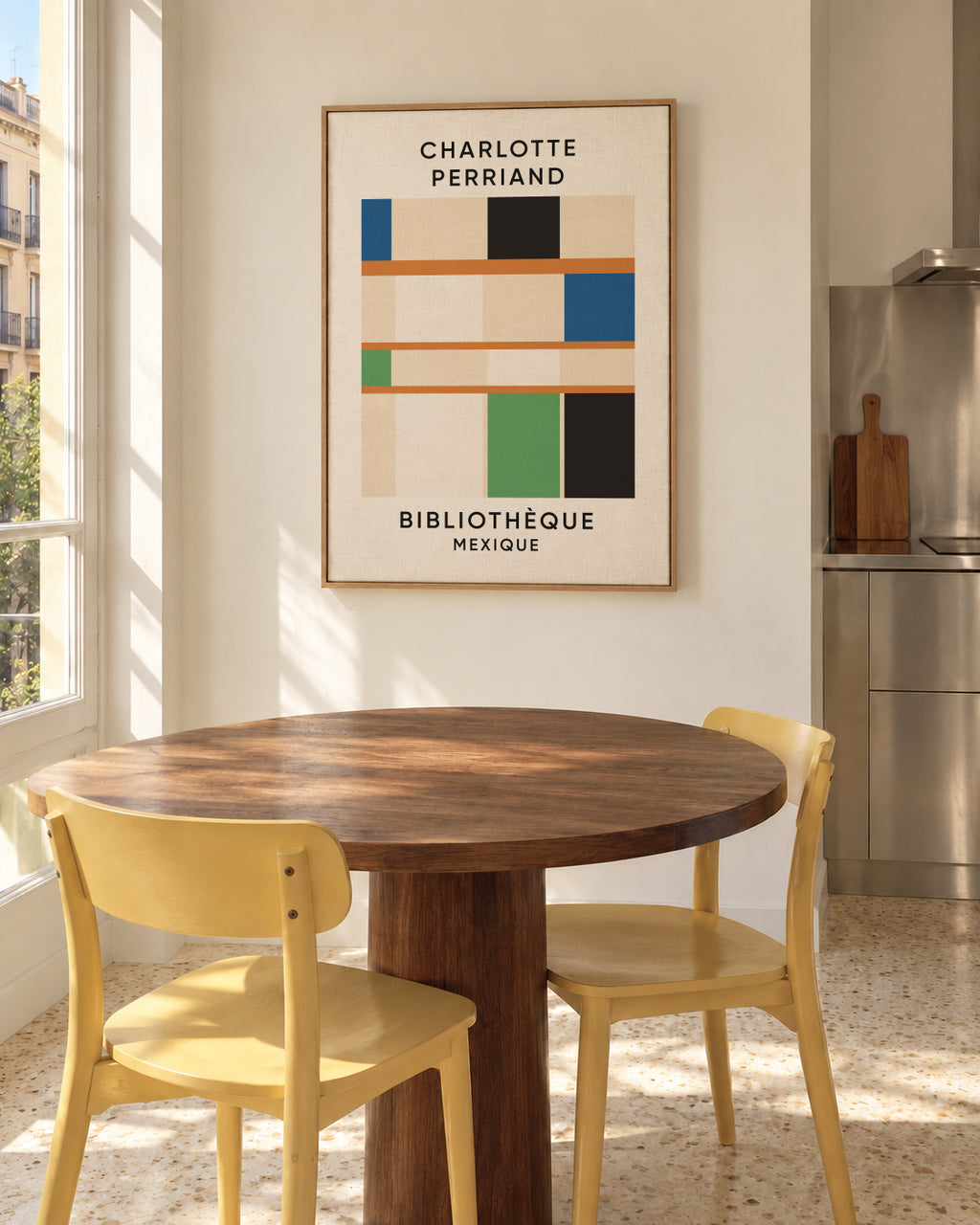 Charlotte Perriand - Bibliothèque - Mexique - Framed canvas in an interior