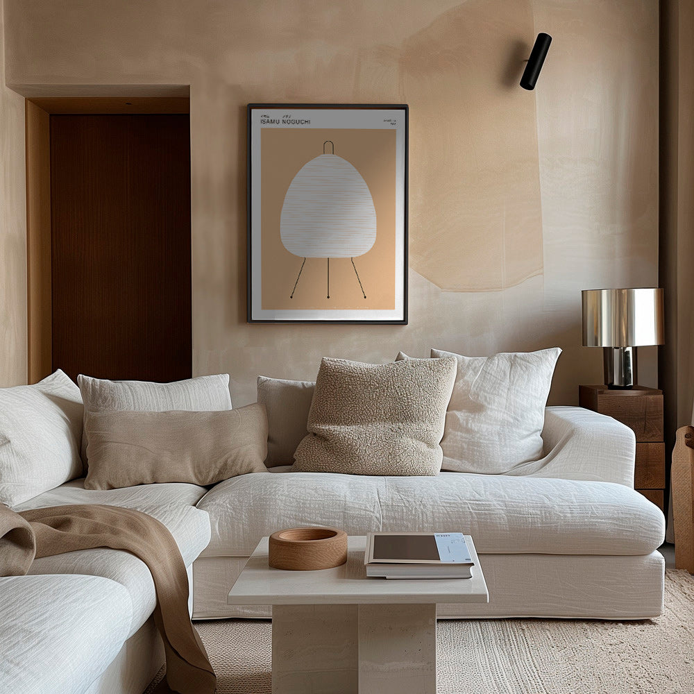 Minimalistisches Bild Noguchi Akari Lampe