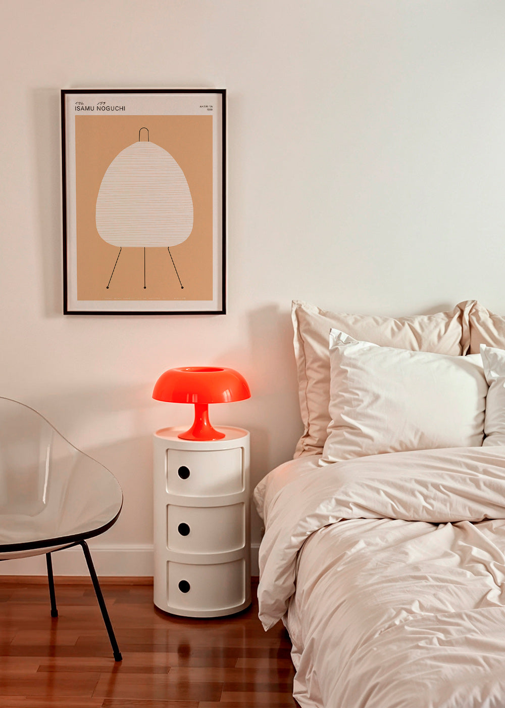 Minimalistisches Bild Noguchi Akari Lampe