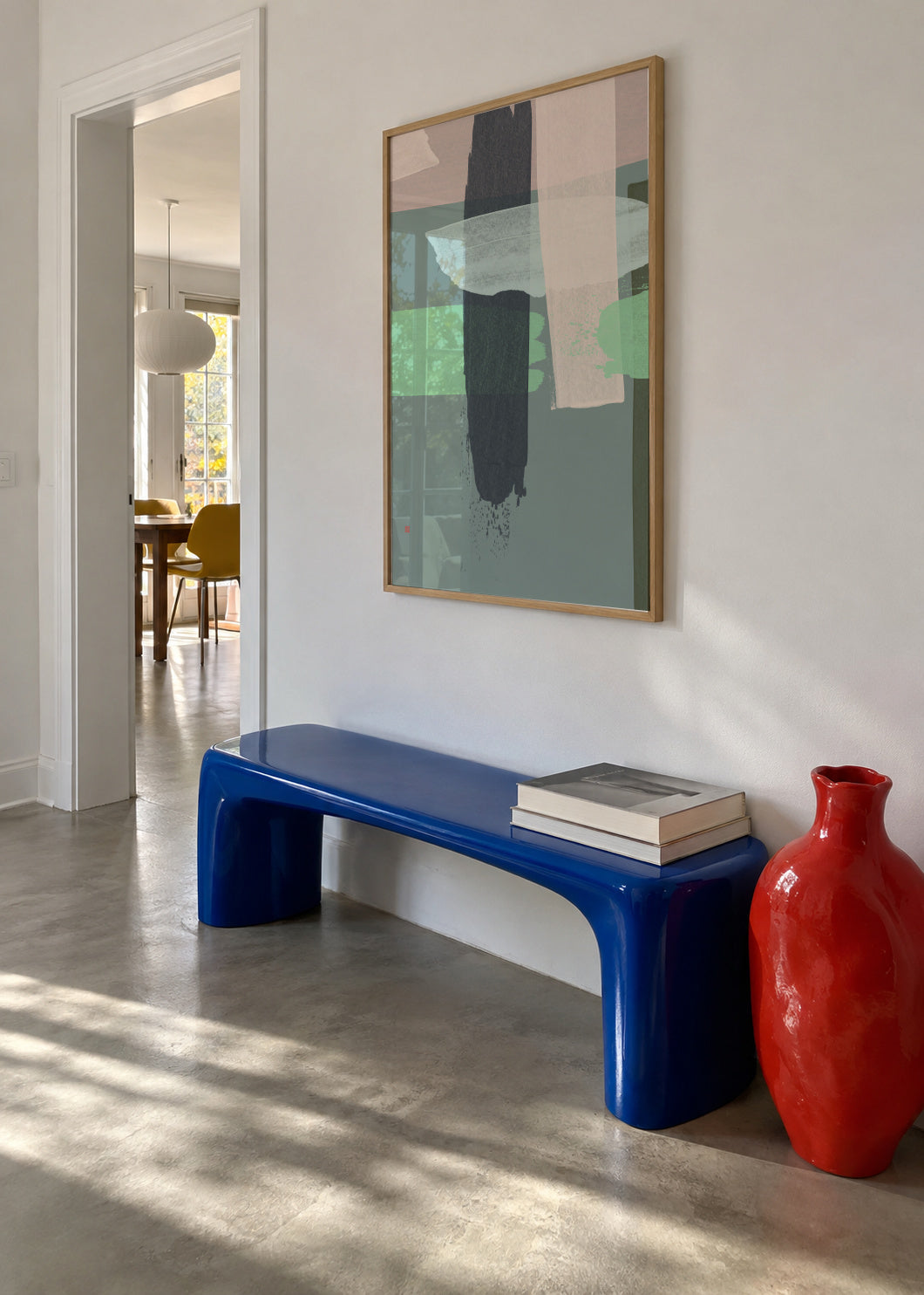 Wickerwork n° 1 - Framed poster in an interior