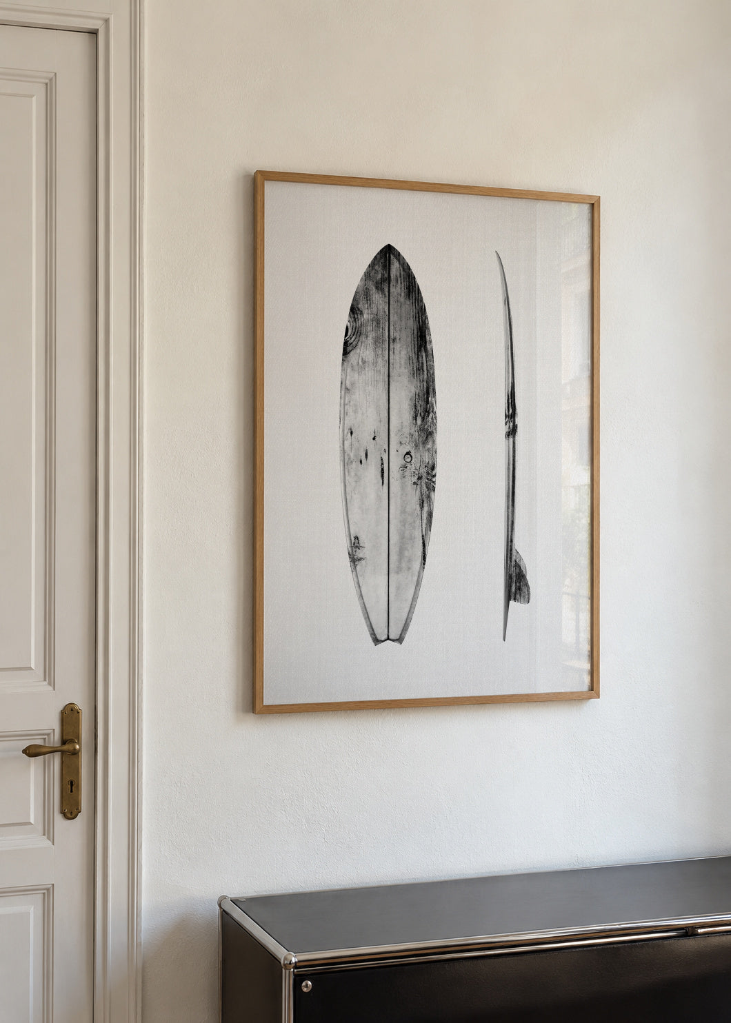 Surfboard - Framed poster in an interior