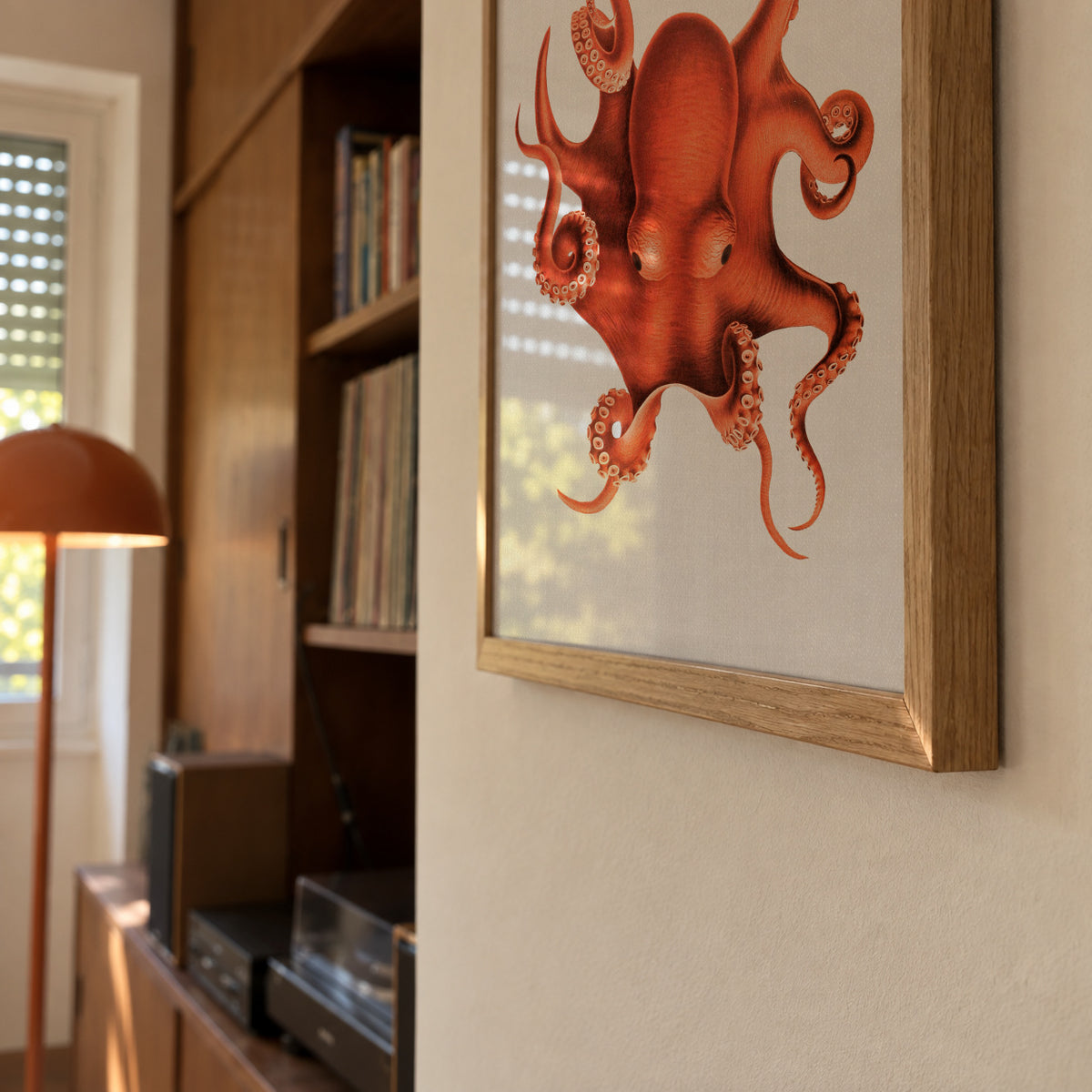 Watercolor Octopus - Framed poster detail