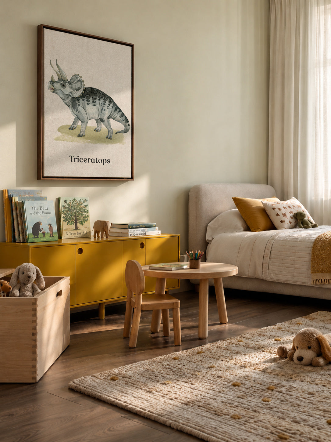 Triceratops - Framed canvas in an interior