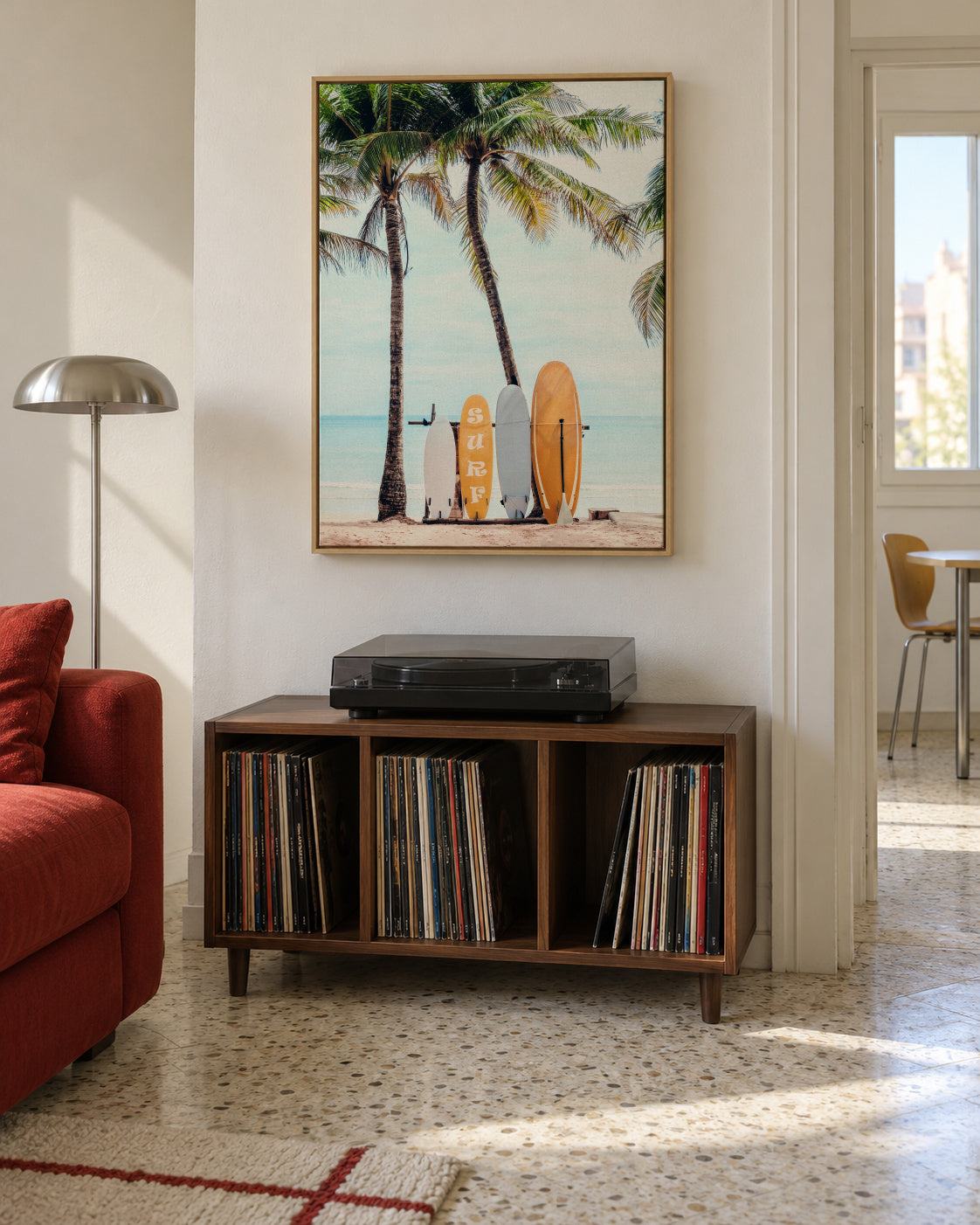 Choose Your Surfboard - Framed canvas in an interior