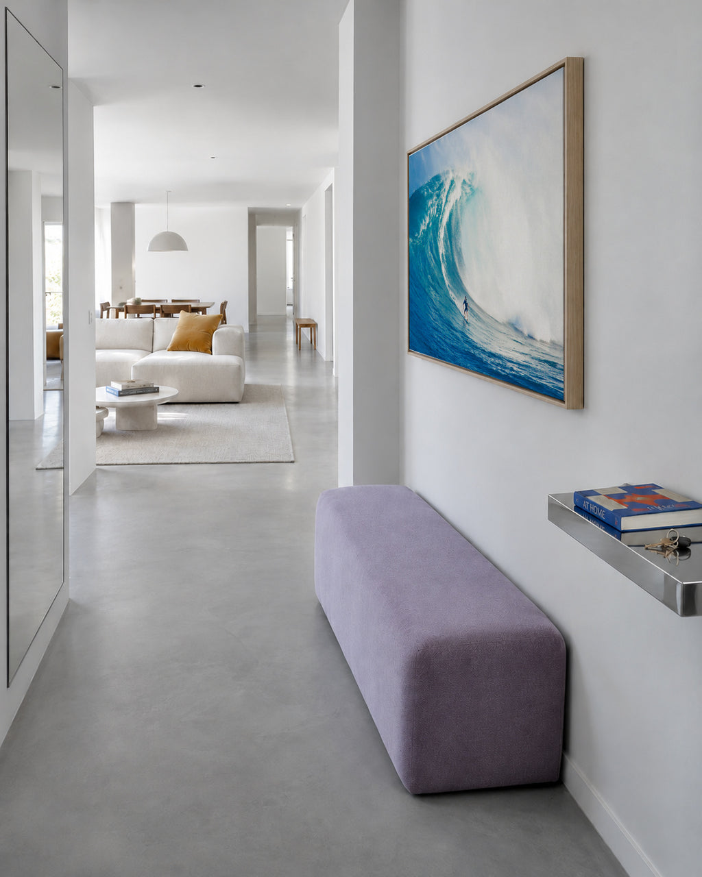 Wild Surf - Framed canvas in an interior