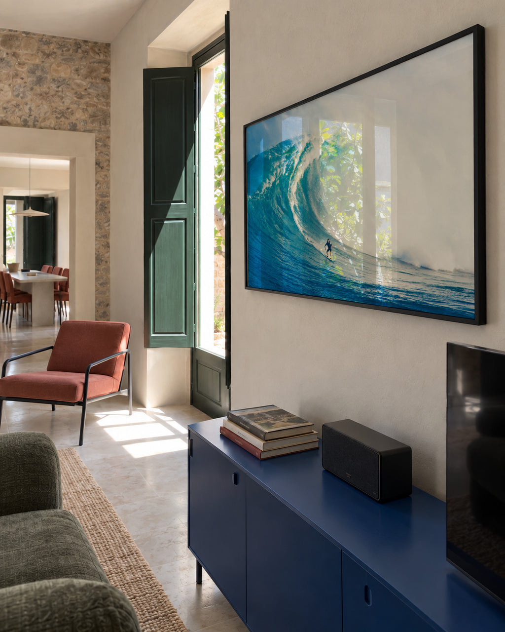 Wild Surf - Framed poster in an interior