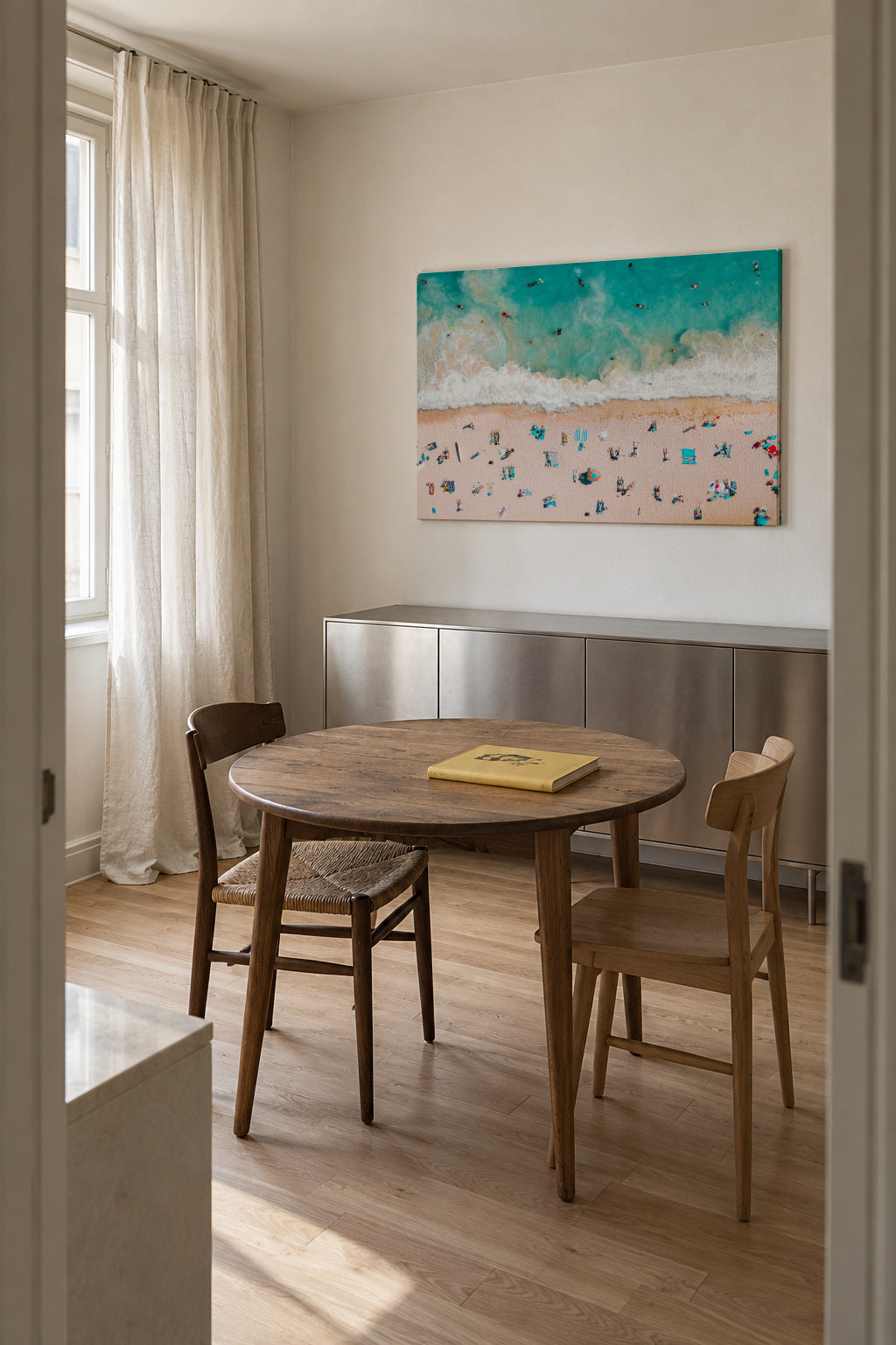 Beach Mood 3 - Unframed canvas in an interior