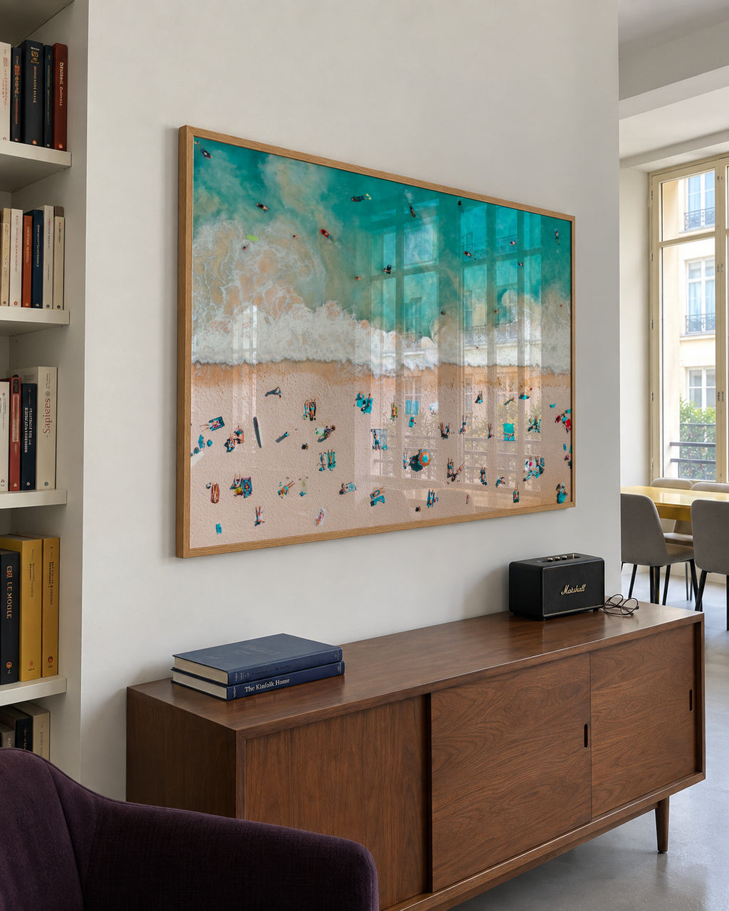 Beach Mood 3 - Framed poster in an interior