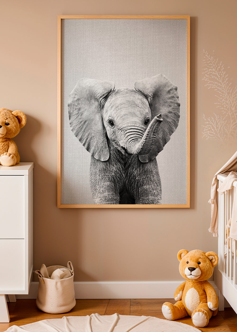 Baby Elephant - Black & White
