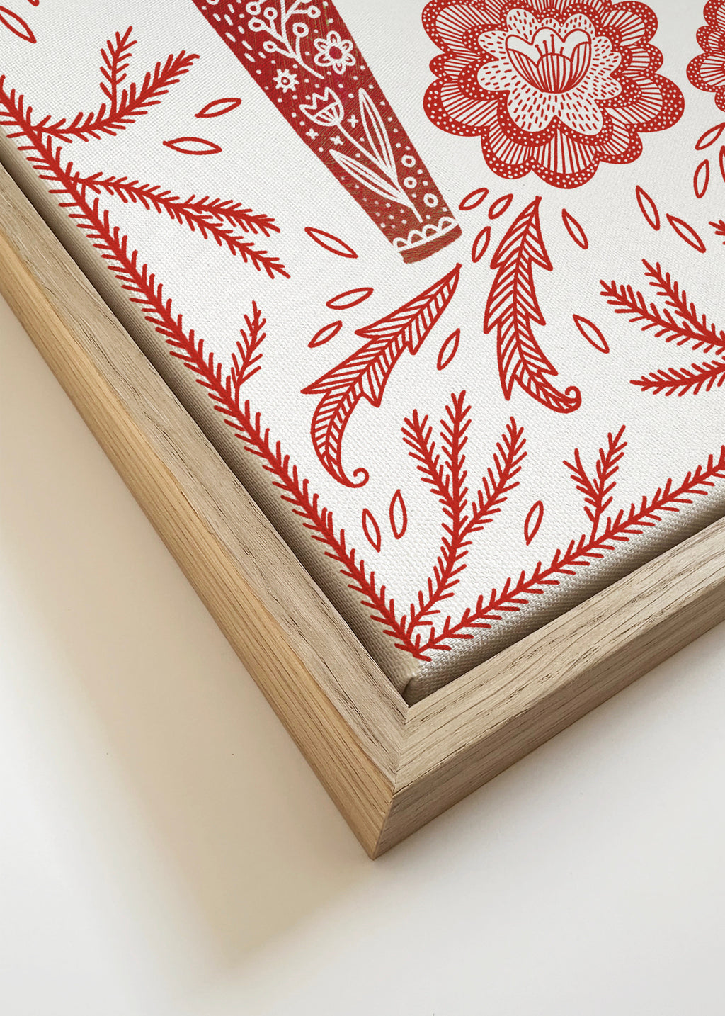 Dala Horse - Framed canvas detail