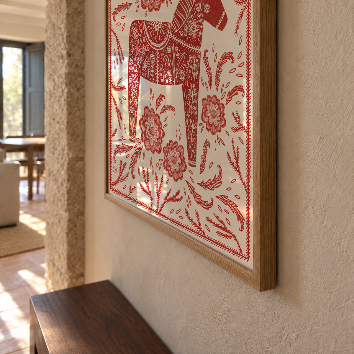 Dala Horse - Framed poster detail
