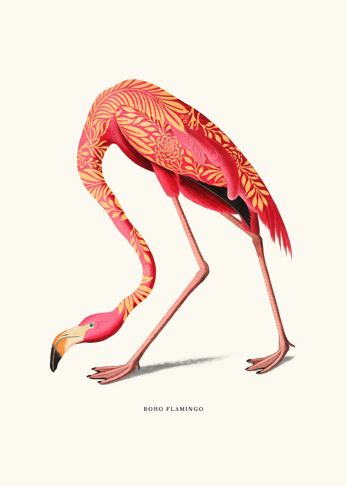 Boho flamingo - Unframed art print