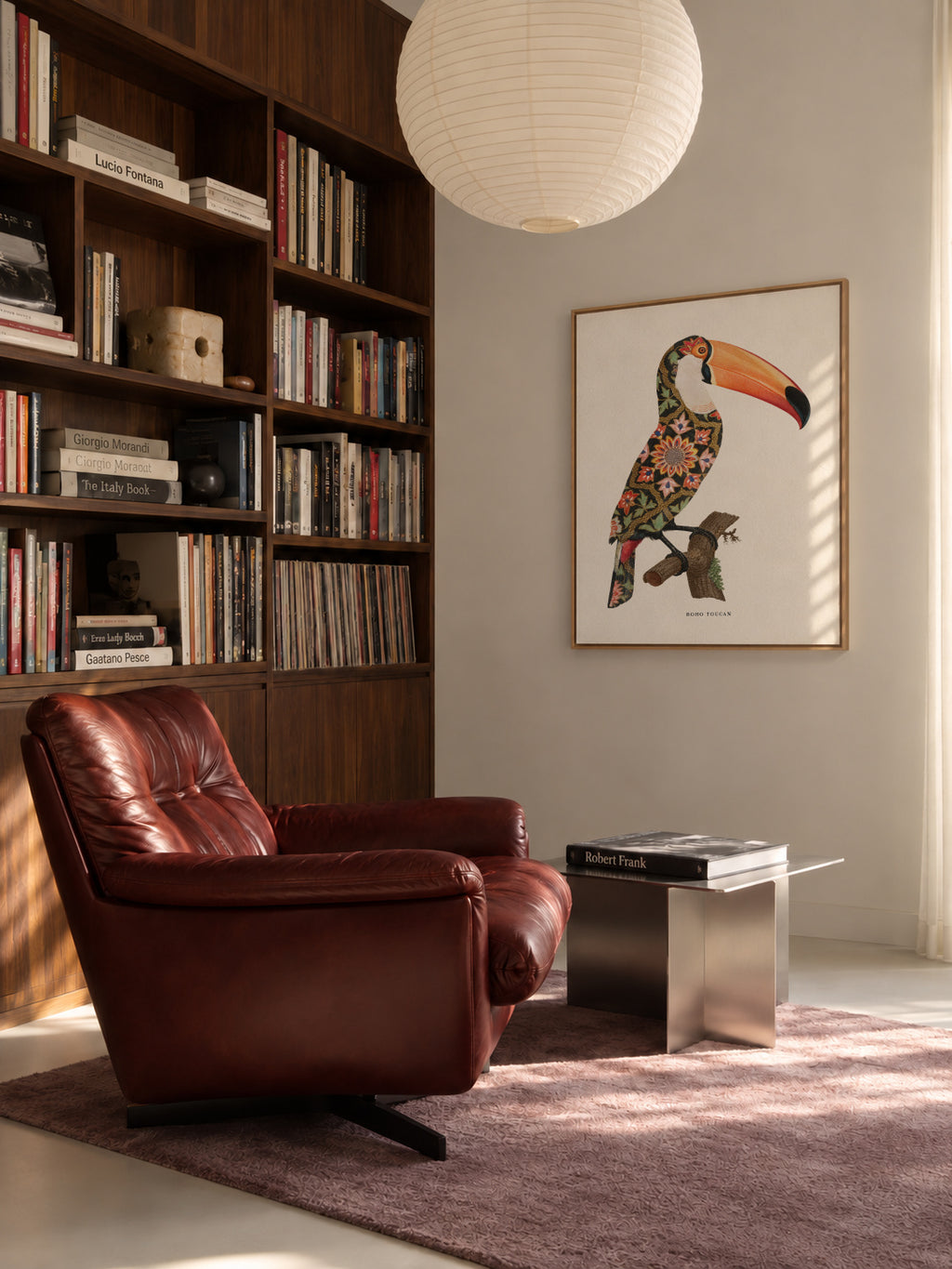 Boho toucan - Framed canvas in an interior