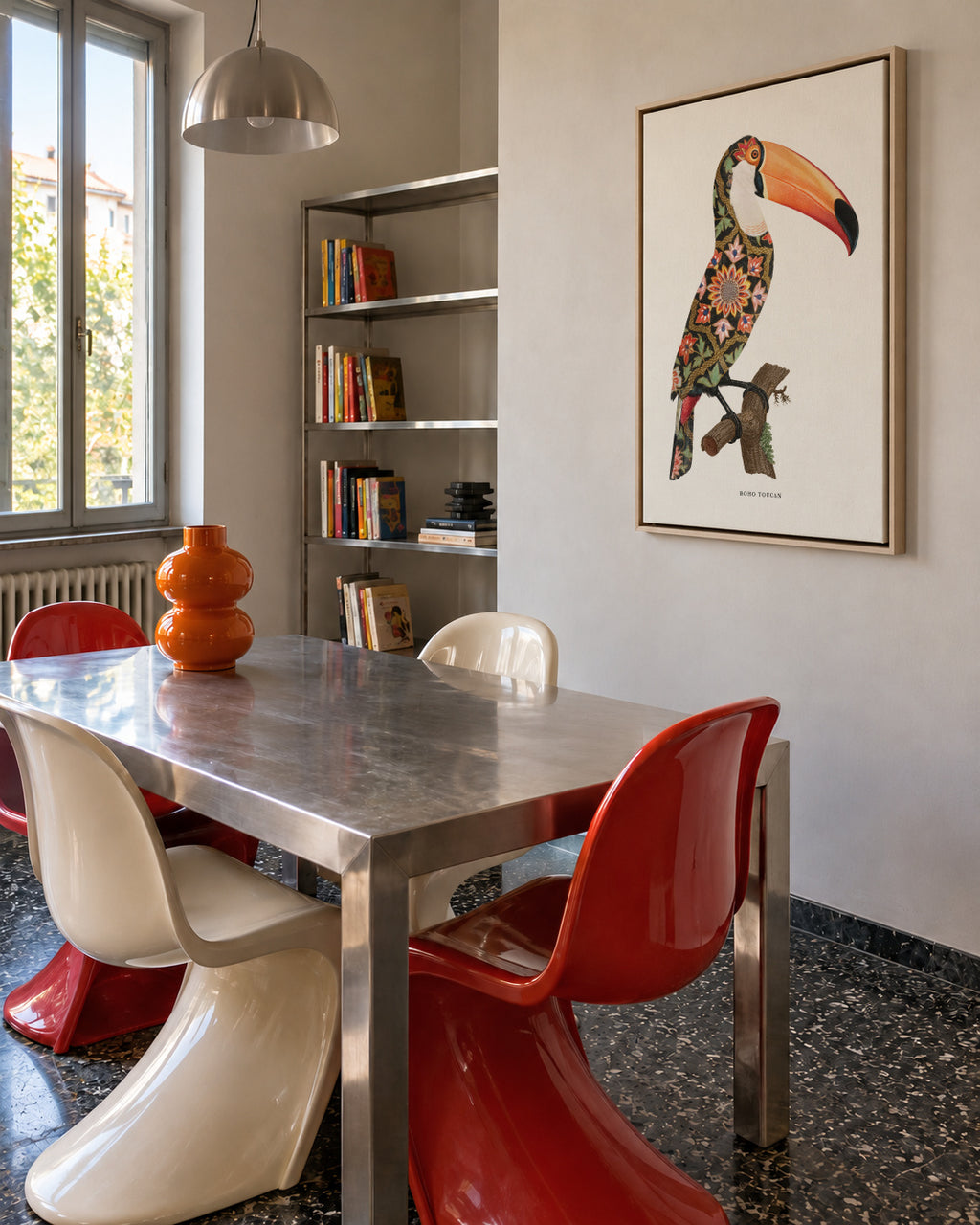 Boho toucan - Framed canvas in an interior
