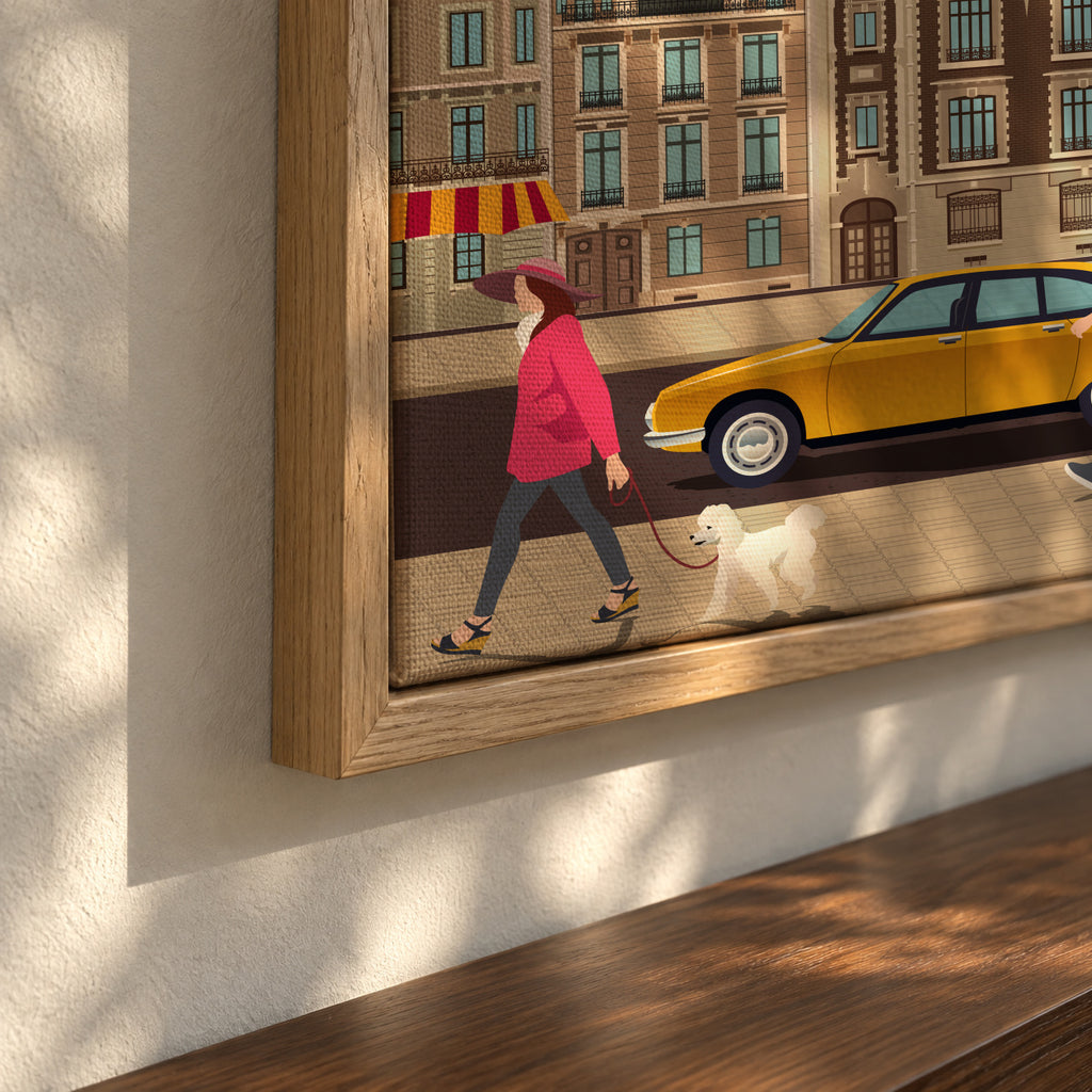 Travel to Paris - Framed canvas detail