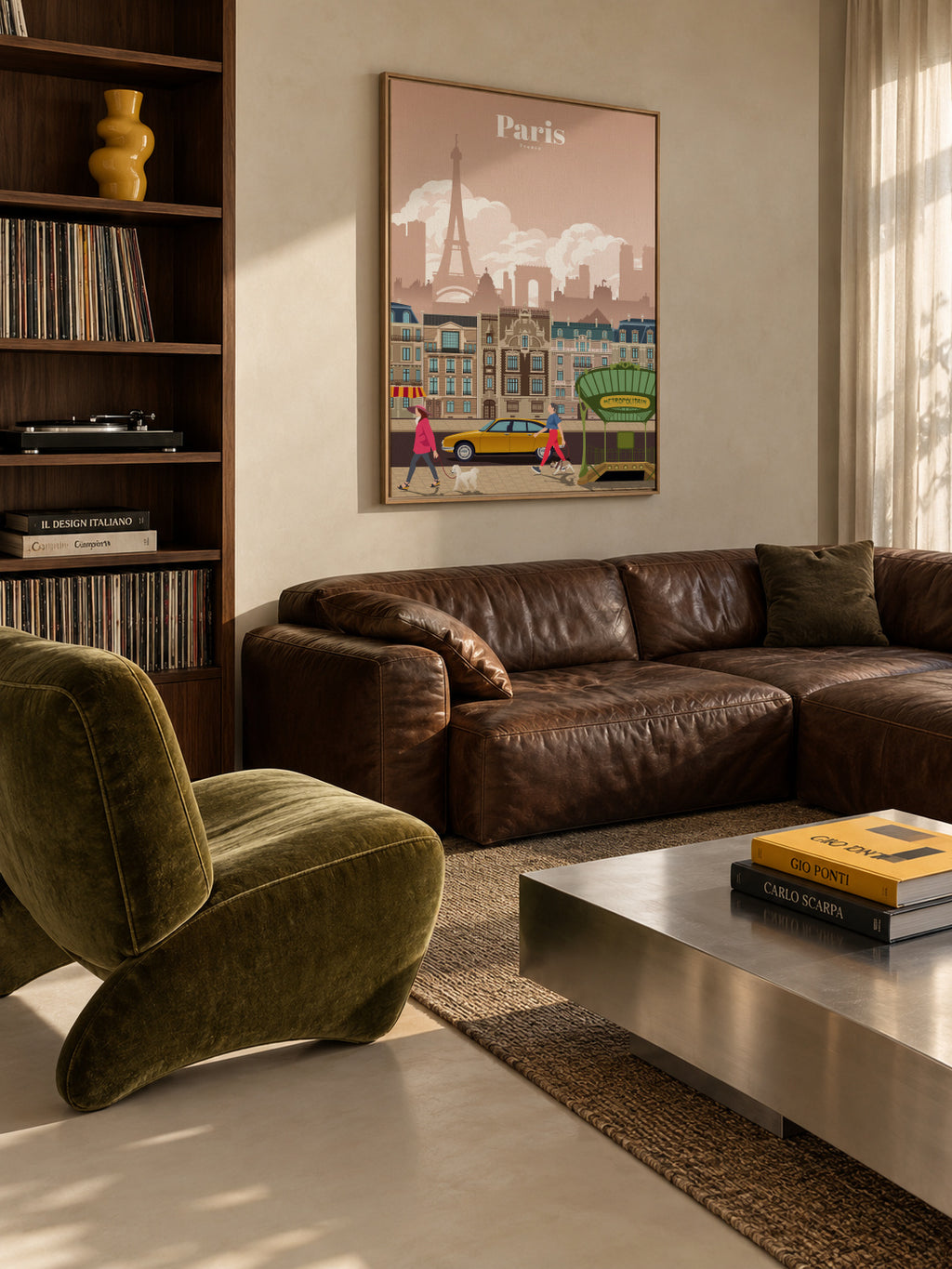 Travel to Paris - Framed canvas in an interior