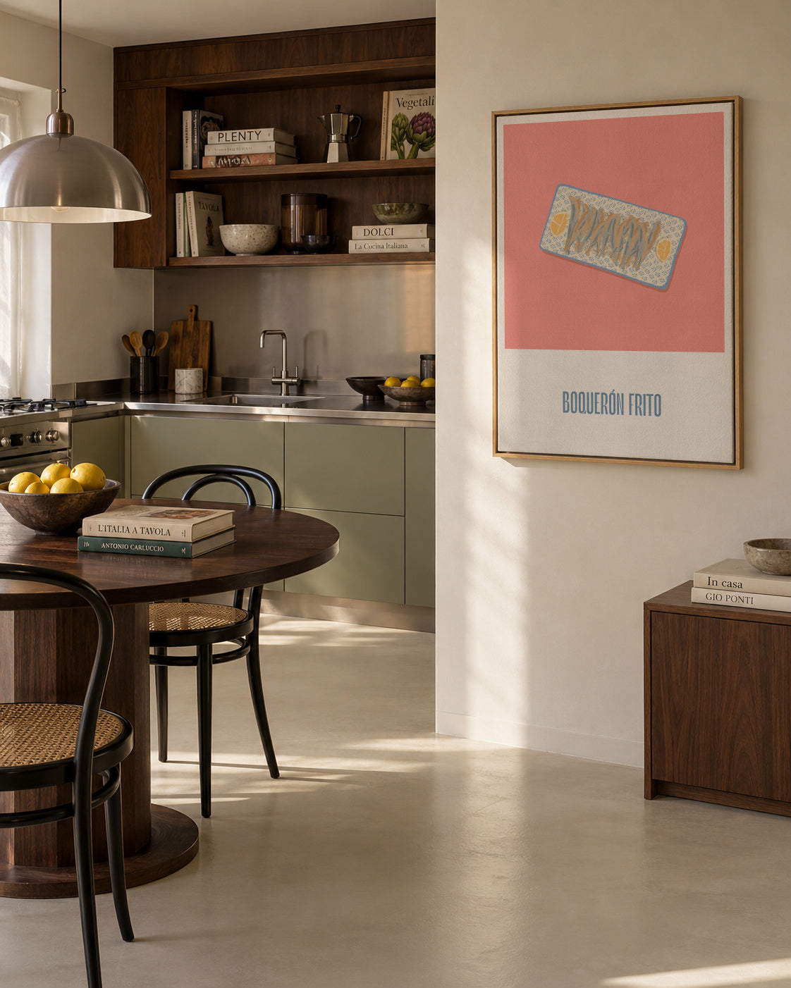 Boquerón frito - Framed canvas in an interior