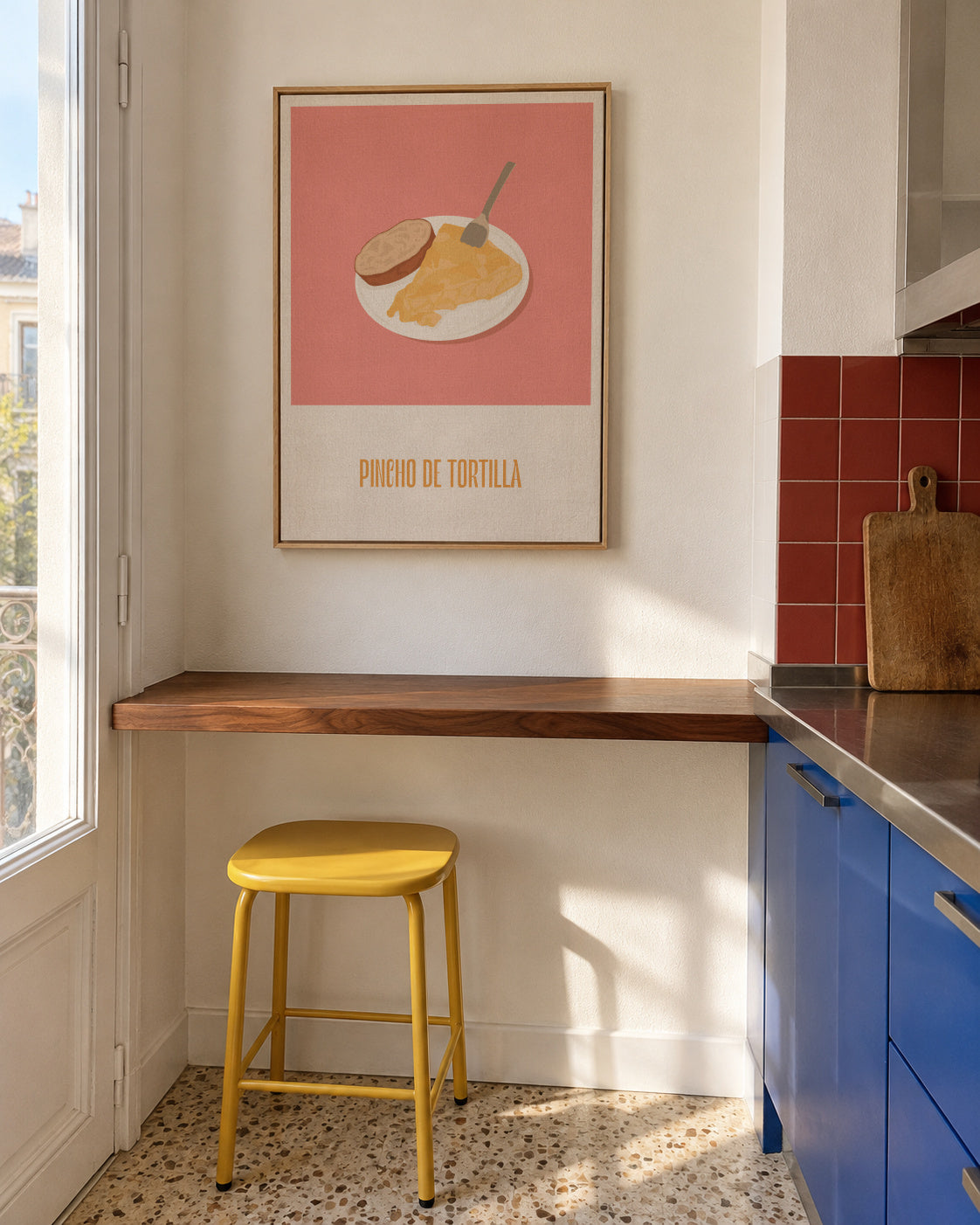 Pincho de tortilla - Framed canvas in an interior