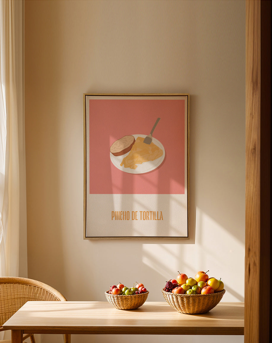 Pincho de tortilla - Framed canvas in an interior