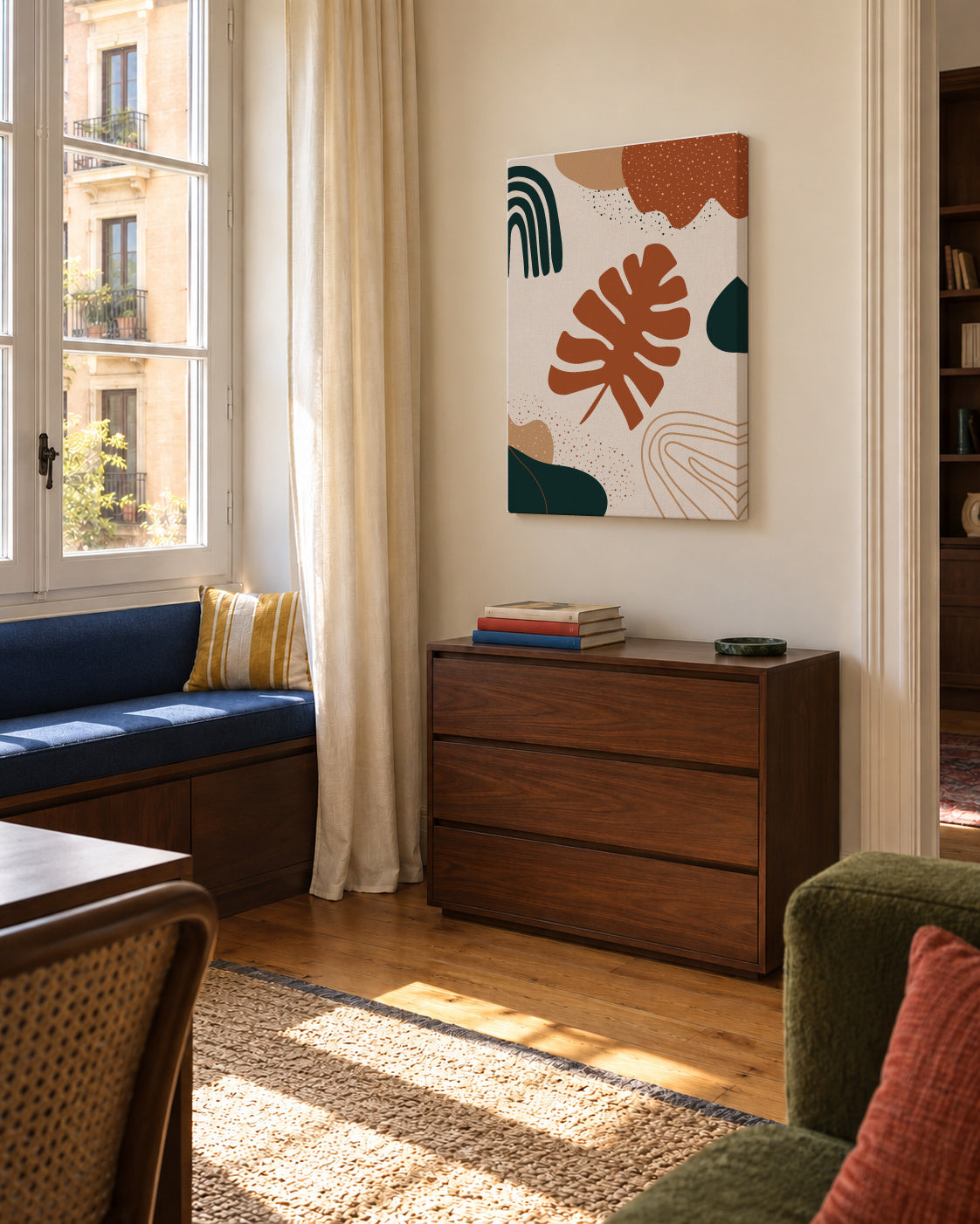 AbstractShape - Unframed canvas in an interior