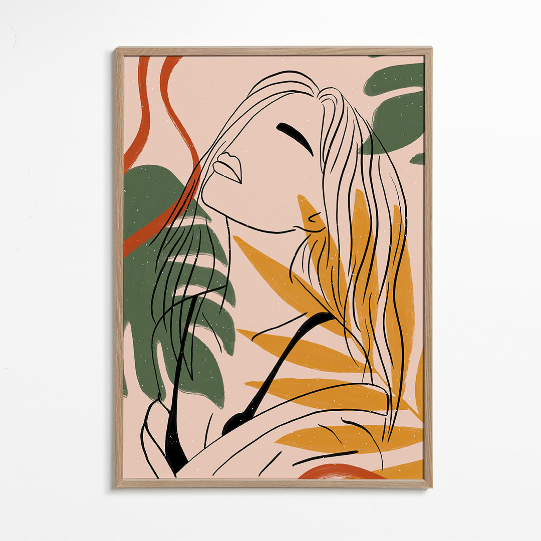 Jungle Femme Line Art