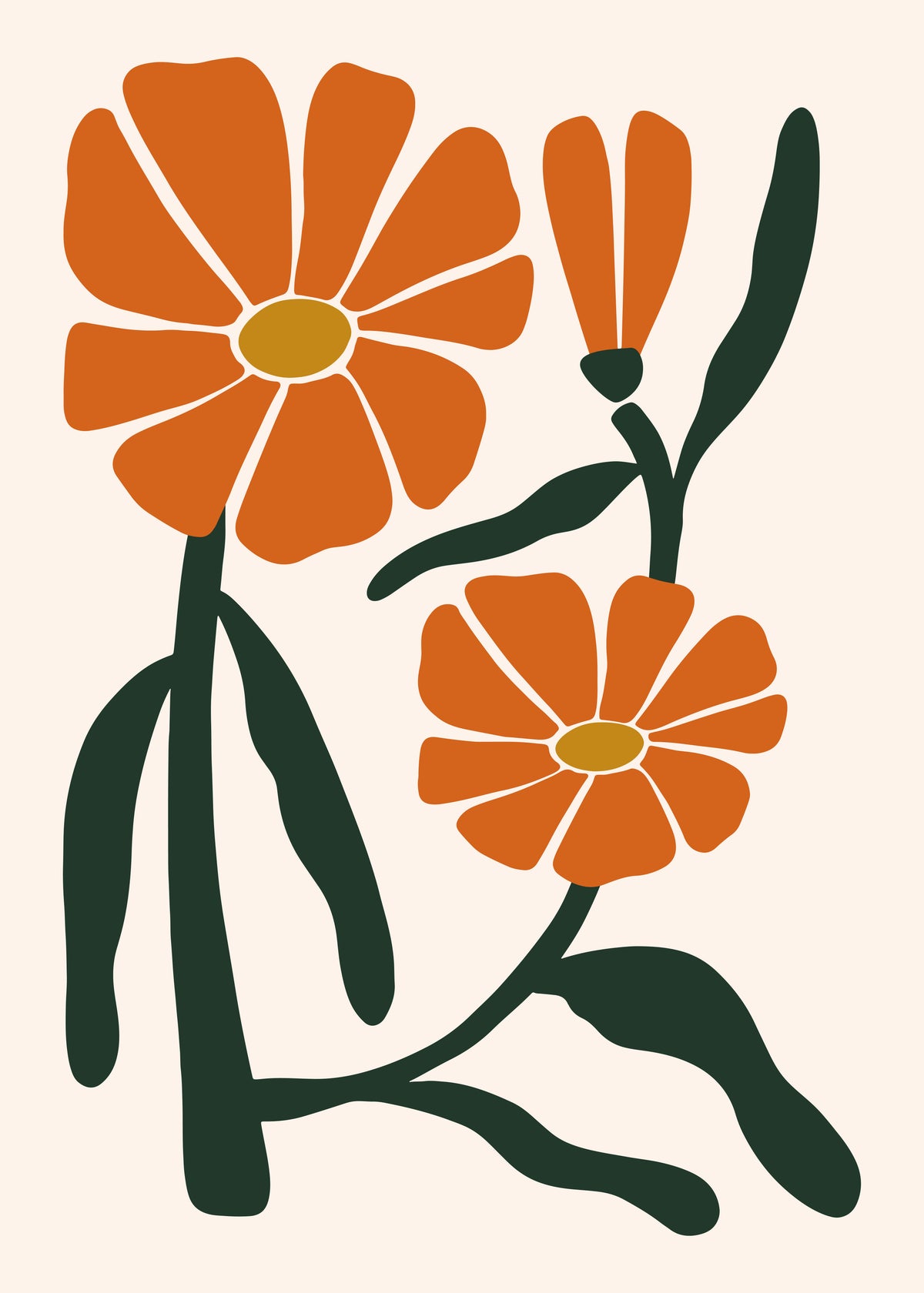 Abstract Flower - Unframed art print