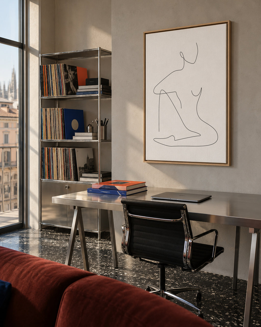 Restful - Framed canvas in an interior