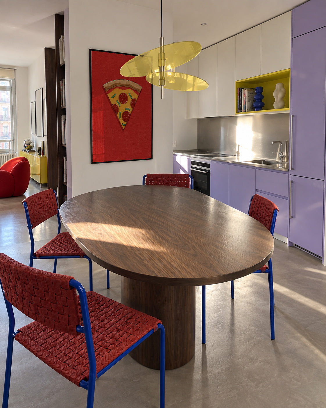 FAST FOOD / Pizza - Framed poster in an interior