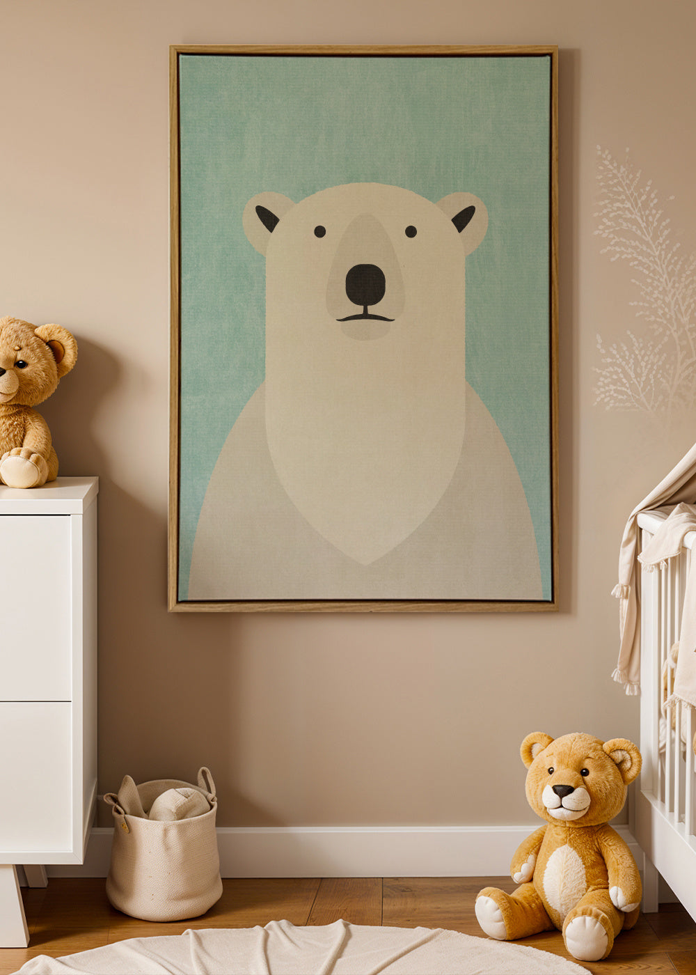 FAUNA / Polar Bear - Framed canvas in an interior
