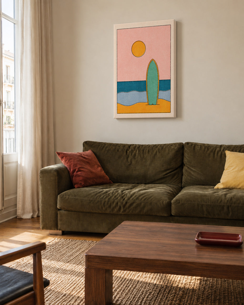 LANDSHAPES / Beach - Riso - Unframed canvas in an interior