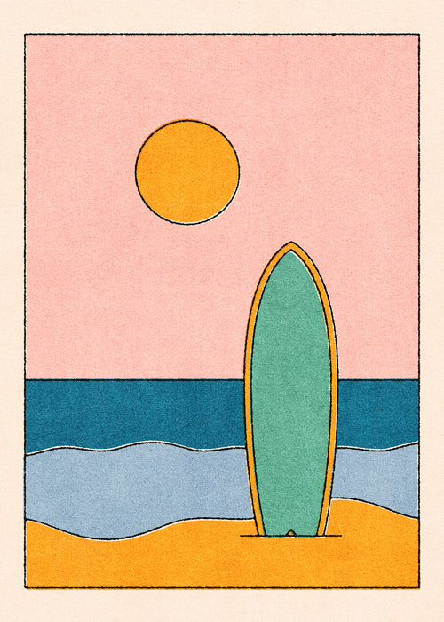 LANDSHAPES / Beach - Riso - Unframed art print