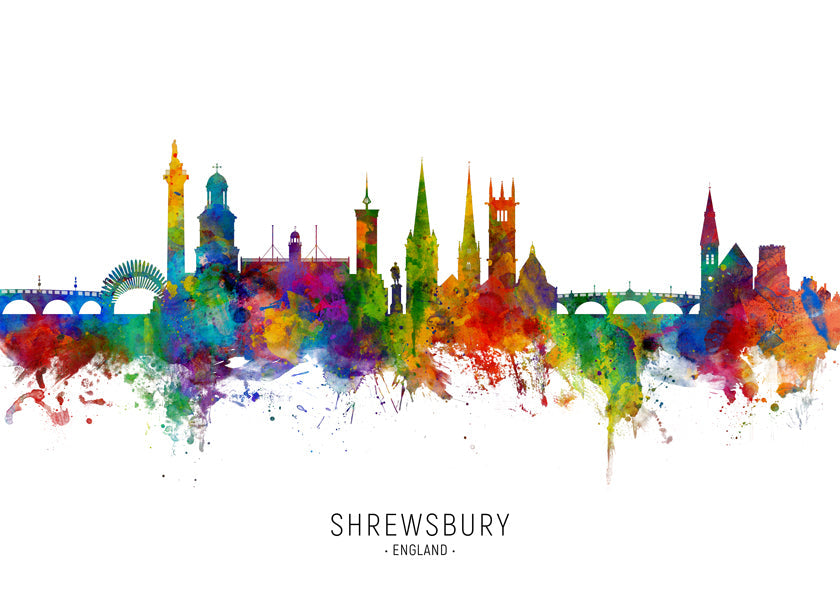 Shrewsbury Skyline multicolor