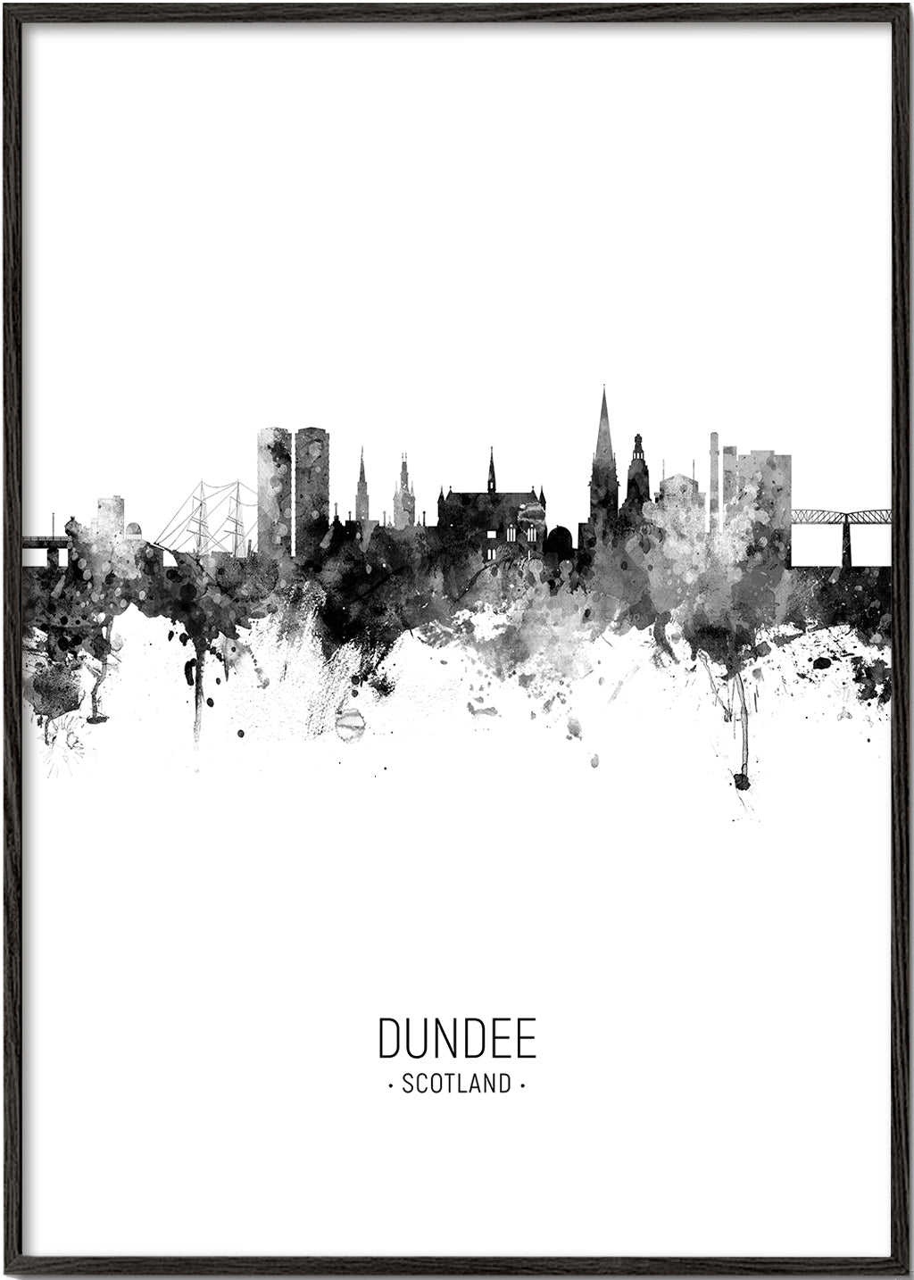 Dundee Skyline blanco y negro