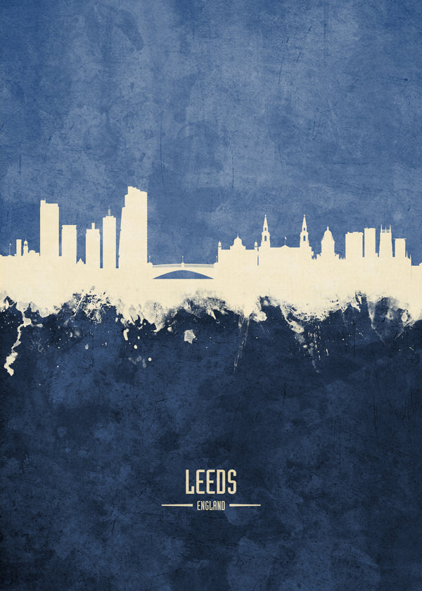 Leeds Skyline azul