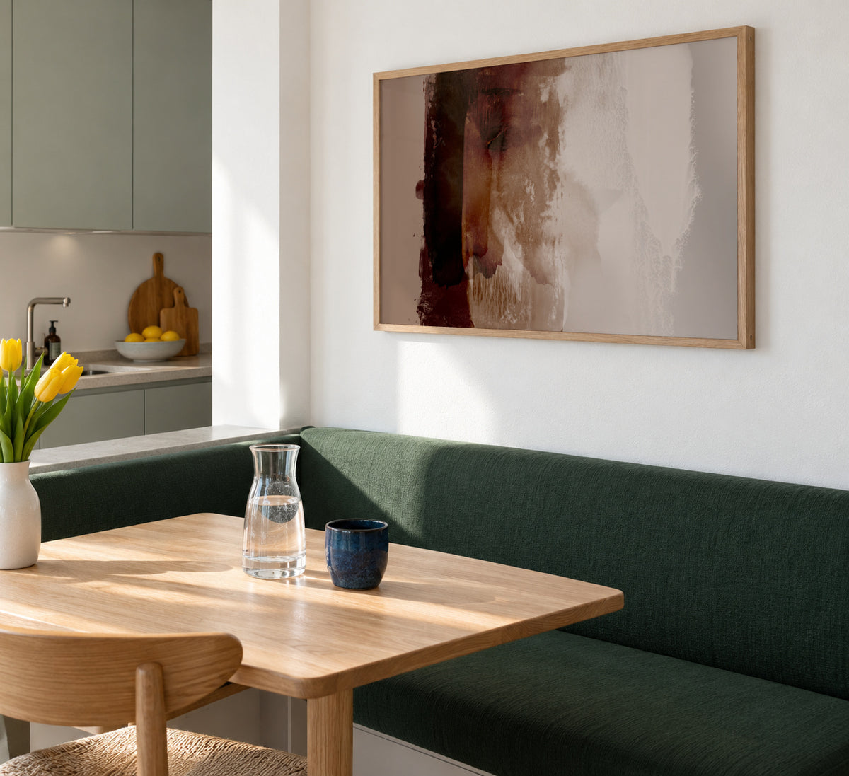 Organic Abstract Natural Colour #2 - Framed poster in an interior