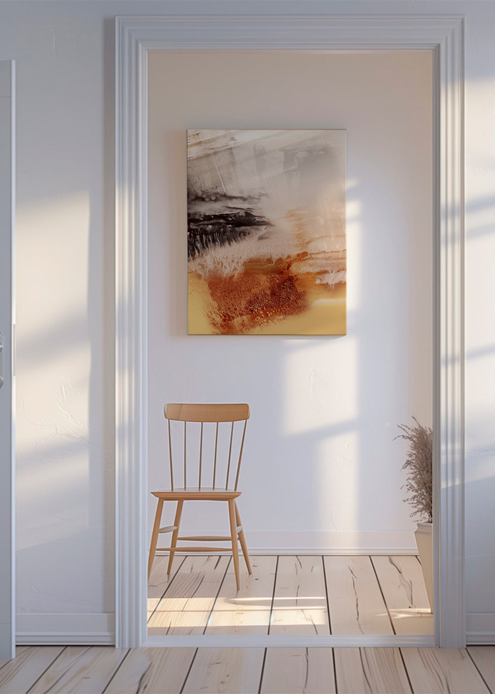 Organic Texture Abstract Yellow & Brown