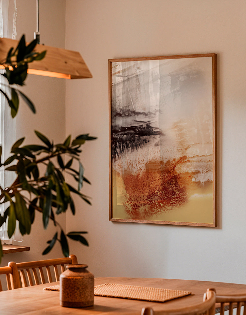 Organic Texture Abstract Yellow & Brown