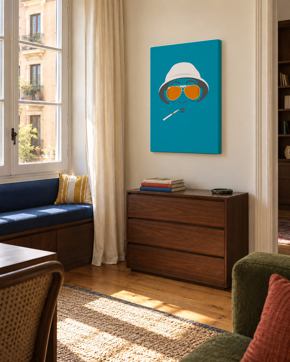 Fear and Loathing - Unframed canvas in an interior