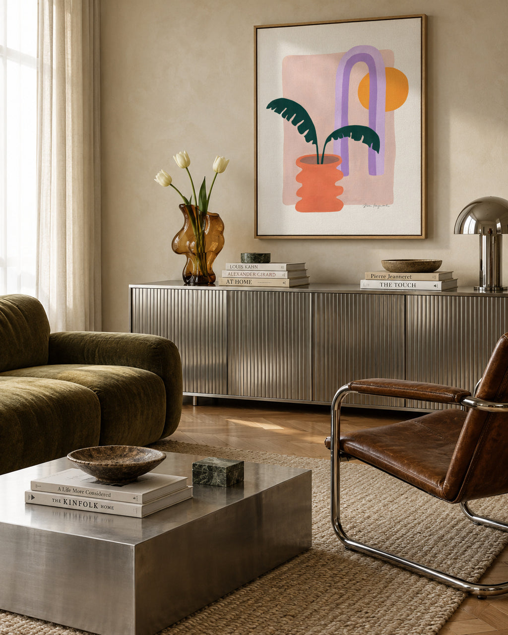 Banana & Sunshine - Framed canvas in an interior