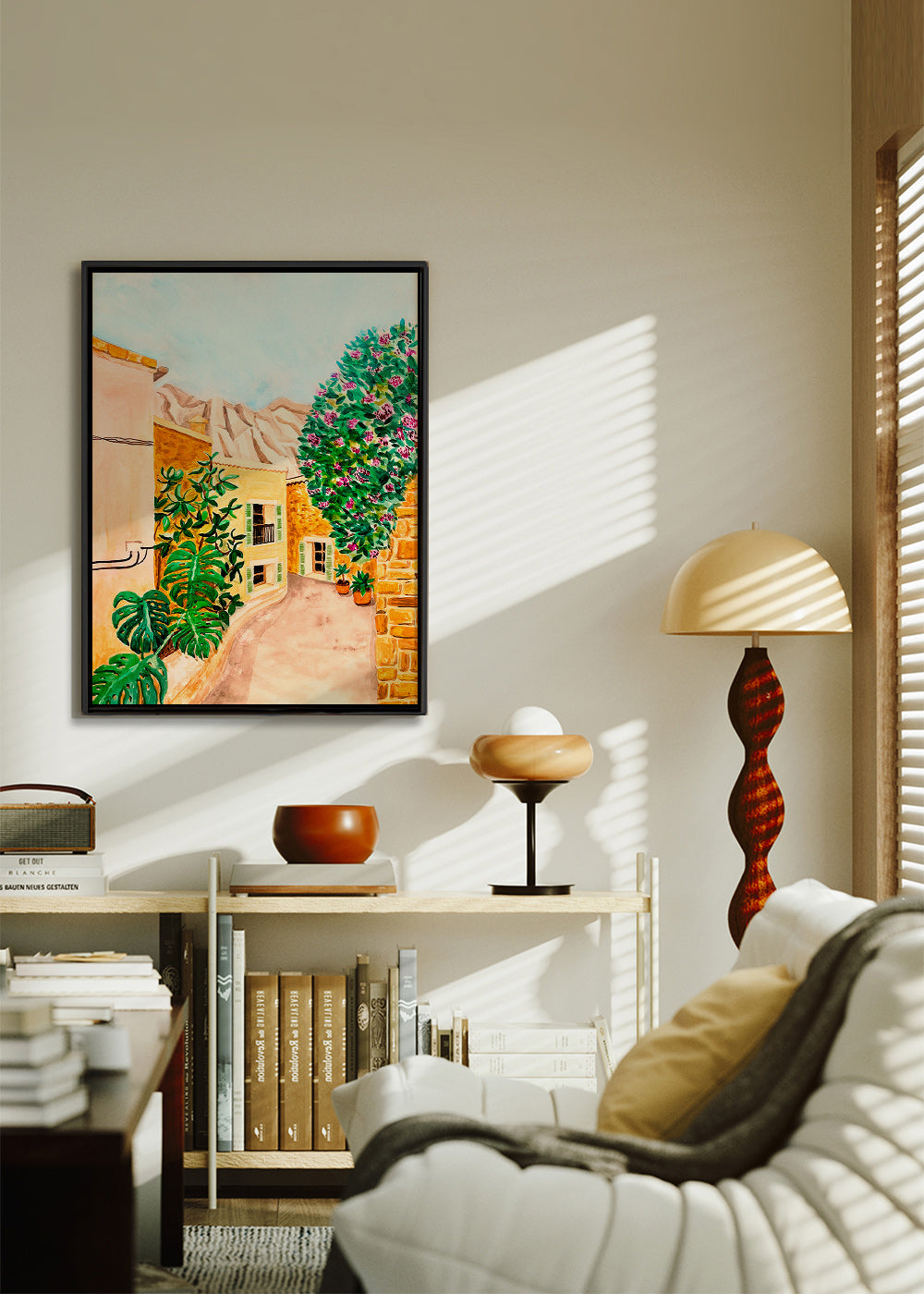 Landschaftskunst: Dorfstraße in Mediterranem Stil